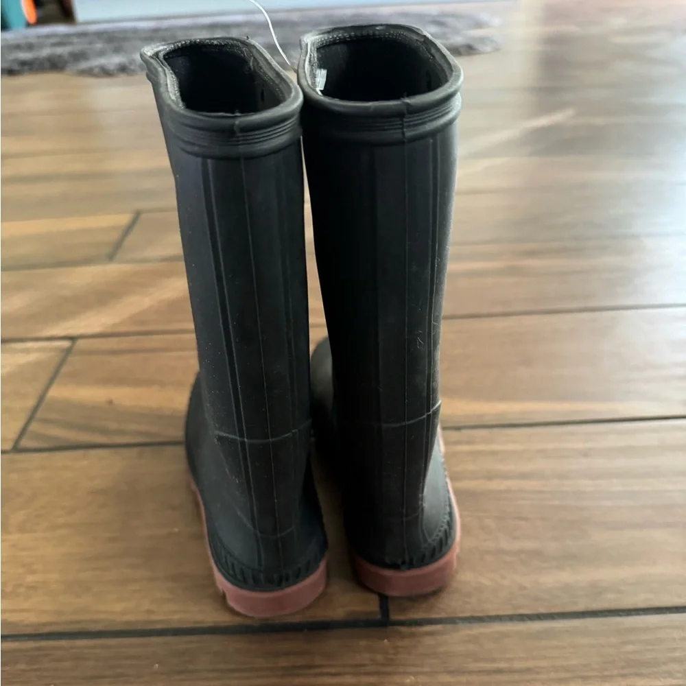 Kids Black Rubber rain Boots size 13